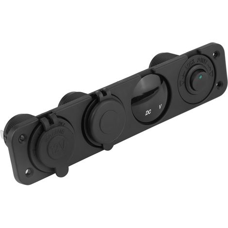 12–24 V, grüne LED, Dual-USB-Ladegerät, Voltmeter, Zigarettenanzünderbuchse, 4-Loch-Schalterpanel (1/5)