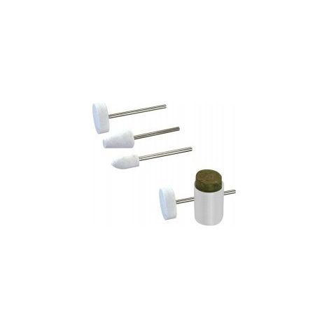 MAXICRAFT Pâte à polir + 1 feutre + porte-disques roue Ø 22 mm