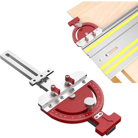 Jauge à onglet réglable multi-angles pour scie à table - Guide carré à angle droit - Pince auxiliaire pour rail de guidage (1/5)