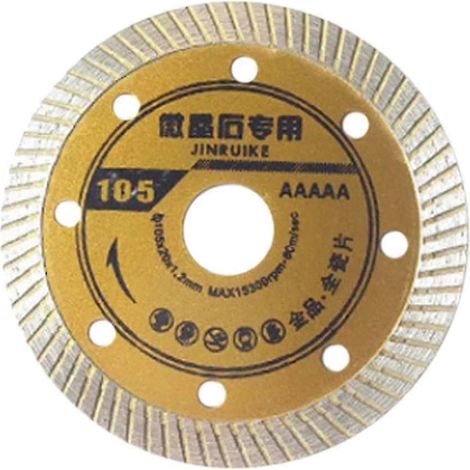 Disque de scie diamanté 4" (105 mm) pour la découpe de carrelage en céramique, porcelaine et marbre. (1/5)