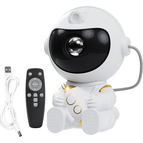 Projecteur Galaxie Maslasee Astronaute Veilleuse LED 360° Télécommandée Nébuleuse Étoilée Déco Chambre Enfant Cadeau (1/4)
