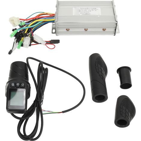 Lot de contrôleur 36V 48V 500W 28A pour vélo électrique avec poignée d'accélérateur demi-tour 128DX, kit de régulateur (1/5)