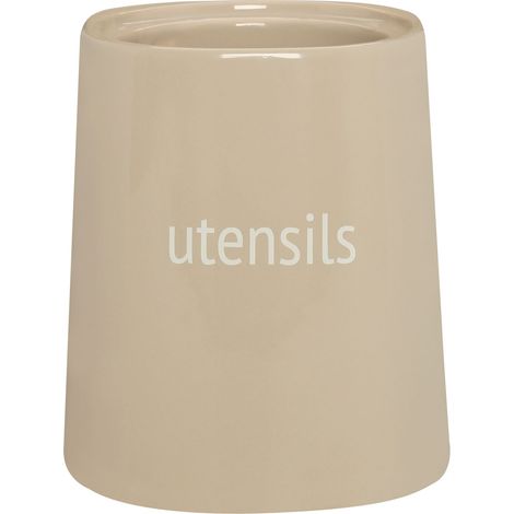 Premier Housewares Fletcher Beige Ceramic Utensil Jar (1/5)