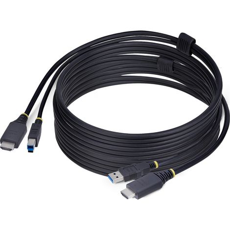 StarTech.com Cavo KVM HDMI e USB 5Gbps da 3m, Cavo Combinato HDMI 2.0 4K 60Hz e USB-A 3.0 per Switch KVM (1/4)