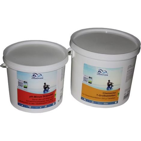 Chemoform Set Chemoclor T-Großtabletten 5 kg + pH-Minus Granulat 5kg