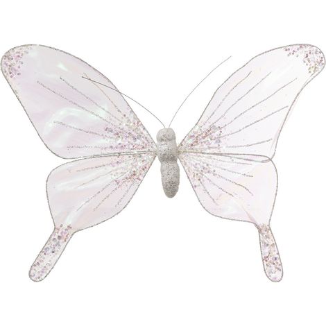 Déco de noël Papillon multicolore et pailleté L 45 cm - Feeric Christmas (1/2)