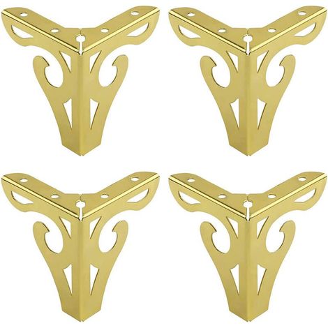 4 Pièces Pieds Doré De Table 10cm Style Européen Pied De Meuble En Fer (1/5)