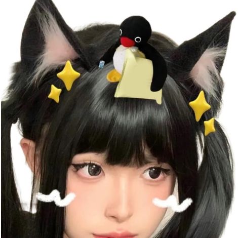 Serre-tête oreilles de loup fait à la main pour filles - Accessoires de cosplay - Oreilles de bête - Fourrure pour bal masqué - Halloween (1/5)