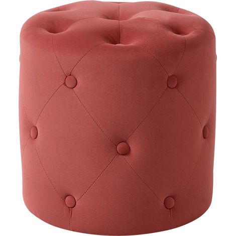 Pouf COROLLA Samtstoff Rot