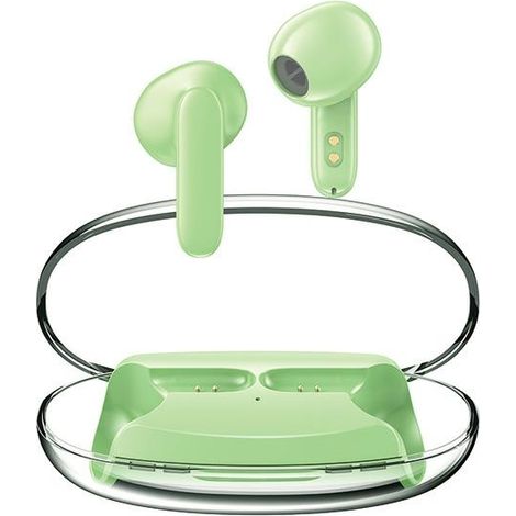 Auriculares Bluetooth AWEI T85 ENC TWS con base de carga (verdes)