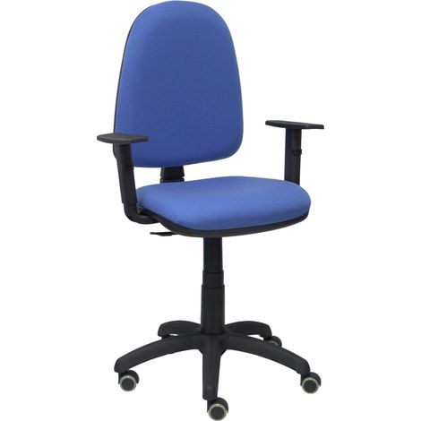 Silla Aýna bali azul claro brazos regulables ruedas de parqué