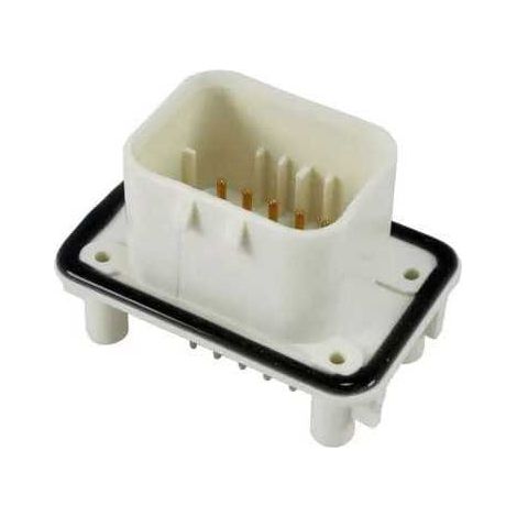 Connettore AmpSeal femmina 14 vie bianco da circuito stampato con pin dorato