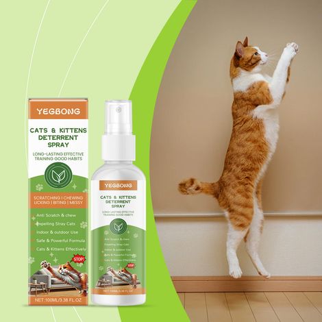 Gigante GmbH-1- Spray répulsif pour chats afin d'empêcher les chats de monter sur les lits et de protéger votre maison des griffures – 100 ml (1/5)