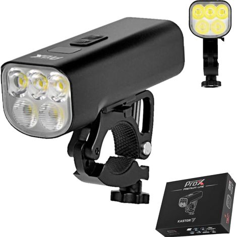 Faro anteriore per bicicletta ProX Kastor-V 2400 lm Powerbank USB-C da 6400 mAh (1/5)