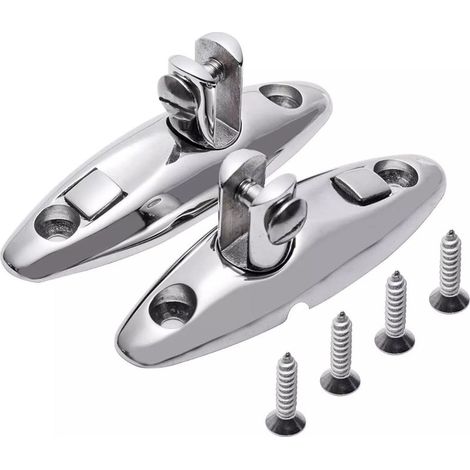 Lot de 2 charnières pivotantes à dégagement rapide en acier inoxydable 316, rotation à 360°, finition polie pour cadre tubulaire rond de 2,5 cm, facile à installer (1/5)