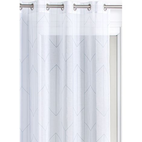 Blauer Comfort-Gardinenvorhang, B.140 x H.240 cm Centrale Brico