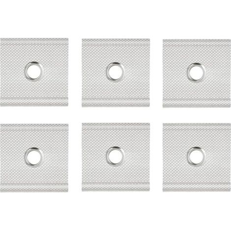Lot de 6 œillets de passepoil pour rail de fixation 5/6 mm - 7/8 mm - Lot de 6 crochets pour auvent de tente, camping, caravane (1/4)