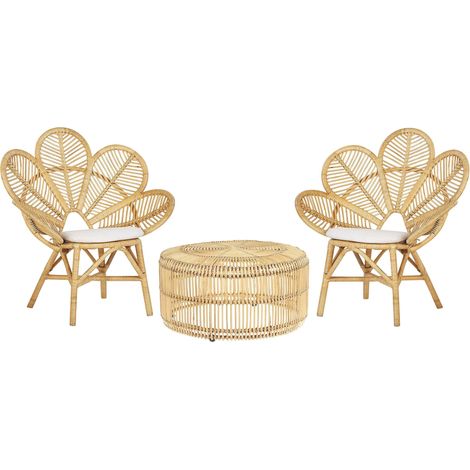 Set salotto da giardino in rattan naturale stile boho Florentine / Limni (1/5)