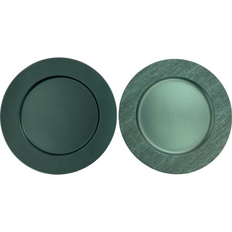 SOTTOPIATTO VERDE ROTONDO 33 CM PLASTICA ASSORTITO PREZZO CADUNO SCEGLIERE
