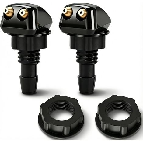2Pcs Buse De Lave-Glace Avant Universelle, Buse D'essuie-Glace De Lave-Glace Voiture, Convient Aux Pièces Automobiles Avec Interface De 8 Mm (1/5)