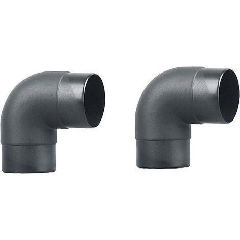 Ensemble de 2 pièces de raccord de tuyau d'échappement coudé en L de 60 mm pour conduit de chauffage automobile Webasto Eberspächer (1/3)
