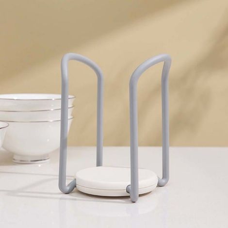 égouttoir à vaisselle Organisateur de bols, support de séchage de vaisselle rétractable fonctionnel meuble bac Gris (1/5)