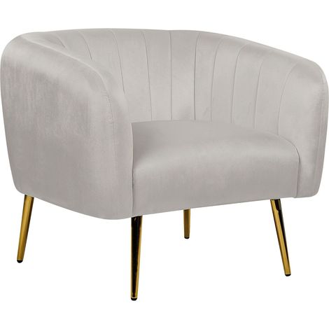 Armchair LACONIA Velvet Light Grey