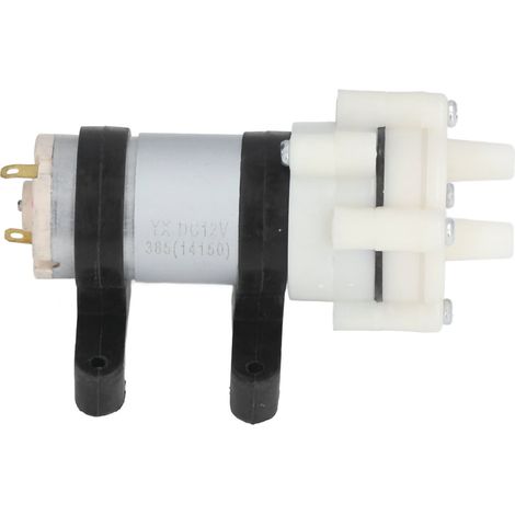 Petite pompe à membrane pour micro-infuseur à thé, idéale pour aquarium, laboratoire et analyses. Diamètre intérieur : 6 mm, diamètre extérieur : 8,5 mm. Alimentation : R385, 12 V CC. (1/5)