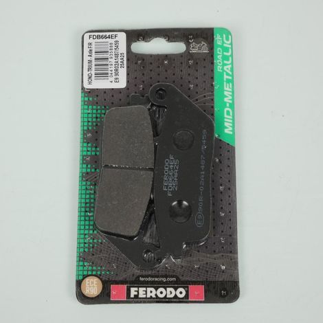 Plaquette de frein Ferodo pour ULM Daelim 250 Vjf 2010 à 2016 (1/3)