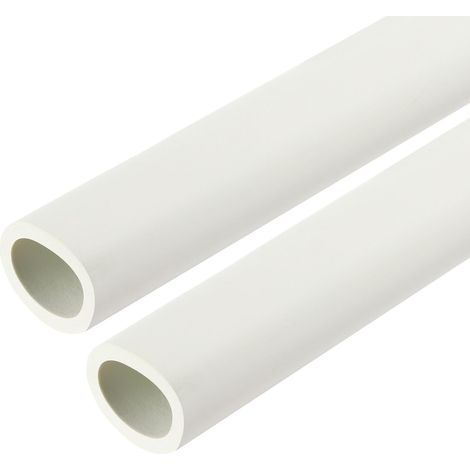 2pcs Tube d'Isolation Mousse pour Tuyau, Conduits Isolants Thermique 61cm/24", Tuyaux Caoutchouc en Mousse ID 32mm OD 44mm pour Support Poignée Chauffage Tube Climatisation, Blanc (1/5)