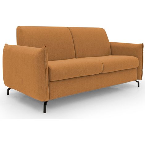 Scarlet Schlafsofa aus wasserfestem Baumwollmischgewebe T19 195 cm (mat.140x197) orange
