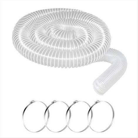 Tuyau d'aspiration de poussière en PVC avec orifices de 2 1/2 po, 3 m (10 pi), tuyau d'aspiration de poussière et de fumée pour systèmes (1/3)