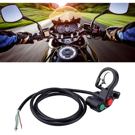 Motorradlenkergriff, wasserdichter Schalter, farbige Tasten, komfortable Haptik für Motorrad und Mountainbike (1/5)