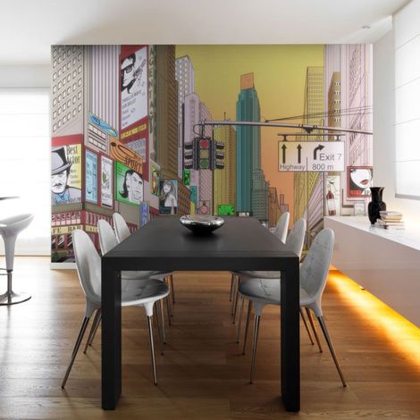 Papier Peint "L'heure de Pointe à New York" 231 x 300 cm (1/2)