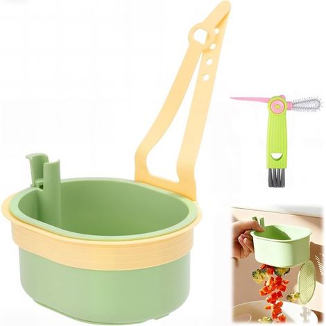 Filtro de fregadero con botón a presión,cesta de drenaje extraíble para residuos de alimentos de cocina,no mancha las manos