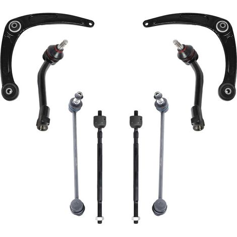 KIT BRACCIO OSCILLANTE 8 PEZZI COMPATIBILE CON PEUGEOT PARTNER TEPEE 1.6 BlueHDi 120 / Kit Sospensione Completo OE/OEM / Bracci Oscillanti + Testine Sterzo / Sostituzione Diretta OEM