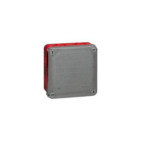 boite de dérivation étanche 100 x 100 x 55 mm legrand plexo entrée défoncable gris rouge (1/5)