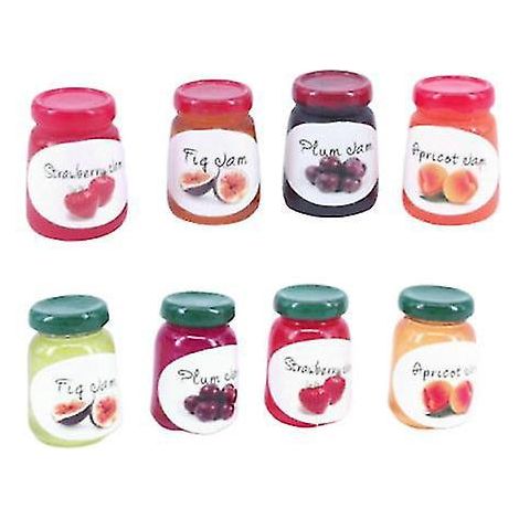 8 Stück Mini-Haus-Fruchtmarmelade