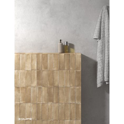 Carrelage mural uni grès cérame 6,5x20 – Couleur sabbia cinnamon – Pour salles de bain et cuisines – Douceur et chaleur