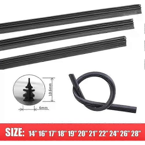 14 - 28 Scheibenwischerblatt, Windschutzscheibenwischereinsatz, Naturkautschukstreifen, 10 mm, Windschutzscheibenwischer, Autozubehör - JXLGV (1/5)