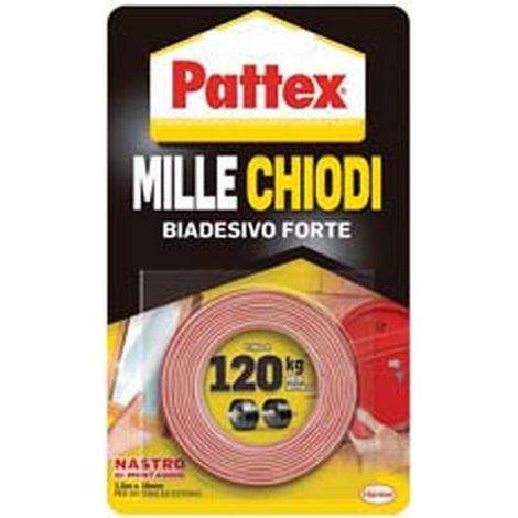 3BL PATTEX NASTRO BIADESIVO MILLECHIODI TAPE - mm.19h. in rotoli da mt.1,5