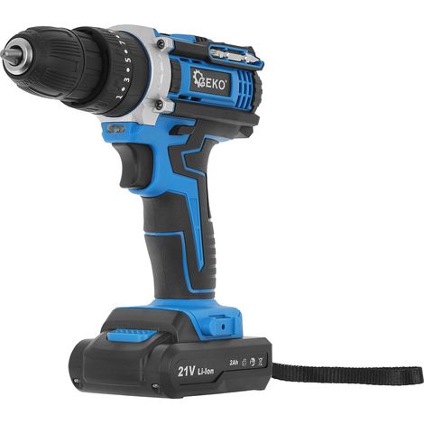 Taladro atornillador con función de impacto, 21 V, 2 baterías de 2 Ah (10) (1/5)