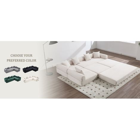 Un canapé familial confortable, doté de compartiments pour ranger des objets. En noir. (1/5)