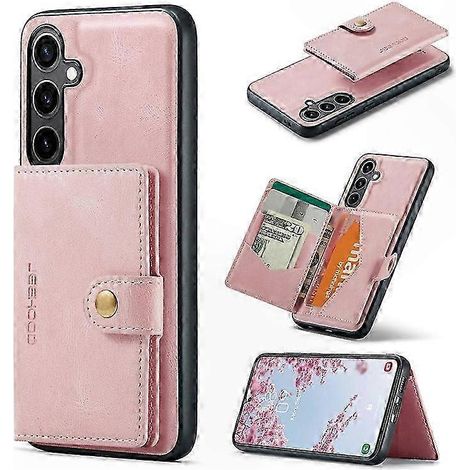 Étui Retro en Cuir TPU avec Porte-Cartes et Béquille pour Samsung Galaxy S24, Coque Vintage Résistante, Protection Antichoc, Support de Visionnage, Housse Premium avec Poches Cartes (1/5)