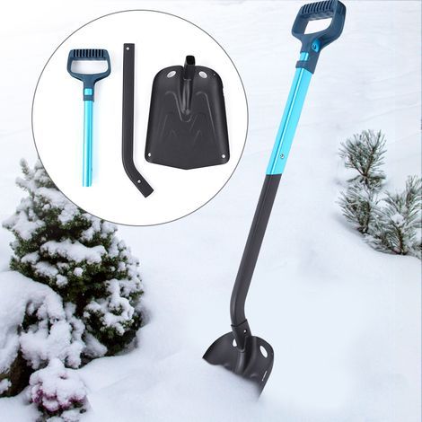 Pelle de Neige et Boue Pliable en Alliage d'Aluminium pour Randonnée Camping avec Manche Long