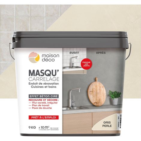 MAISON DECO Fliesen- und Wandmaskierfarbe, Perlgrau, 9 kg MAISON DECO