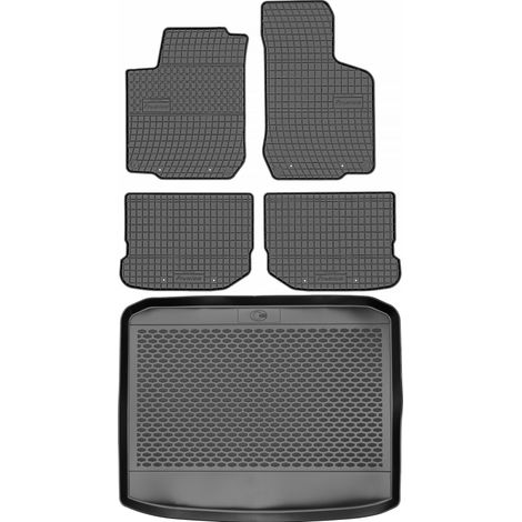 Ensemble de tapis de sol en caoutchouc pour Volkswagen Golf IV Hatchback (1997-2006) + tapis de coffre (1/5)