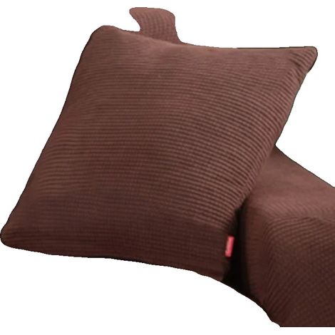 Wurfkissenbezug, weiches Polyester, langlebiges Design, 60x60cm-b, Dunkelbraun (1/2)