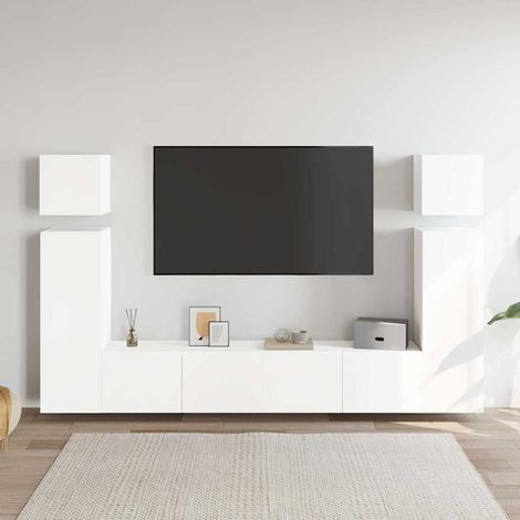 Ensemble de meubles TV 8 pcs-Banc TV-Meuble Télé Blanc Bois d'ingénierie 916473 (1/5)