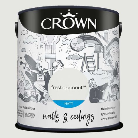 CROWN WALLS AND CEILINGS MATT FRESH COCONUT 2.5L